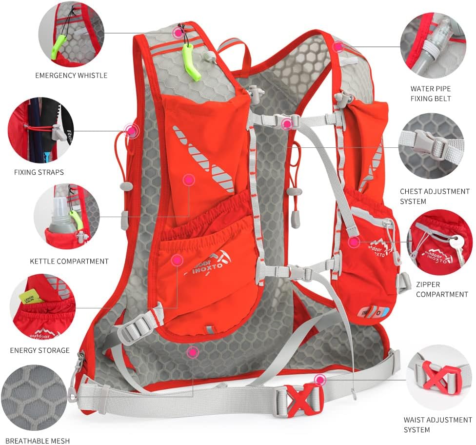 INOXTO 10 Running Hydration Vest for Men Women Marathon Race - Image 13