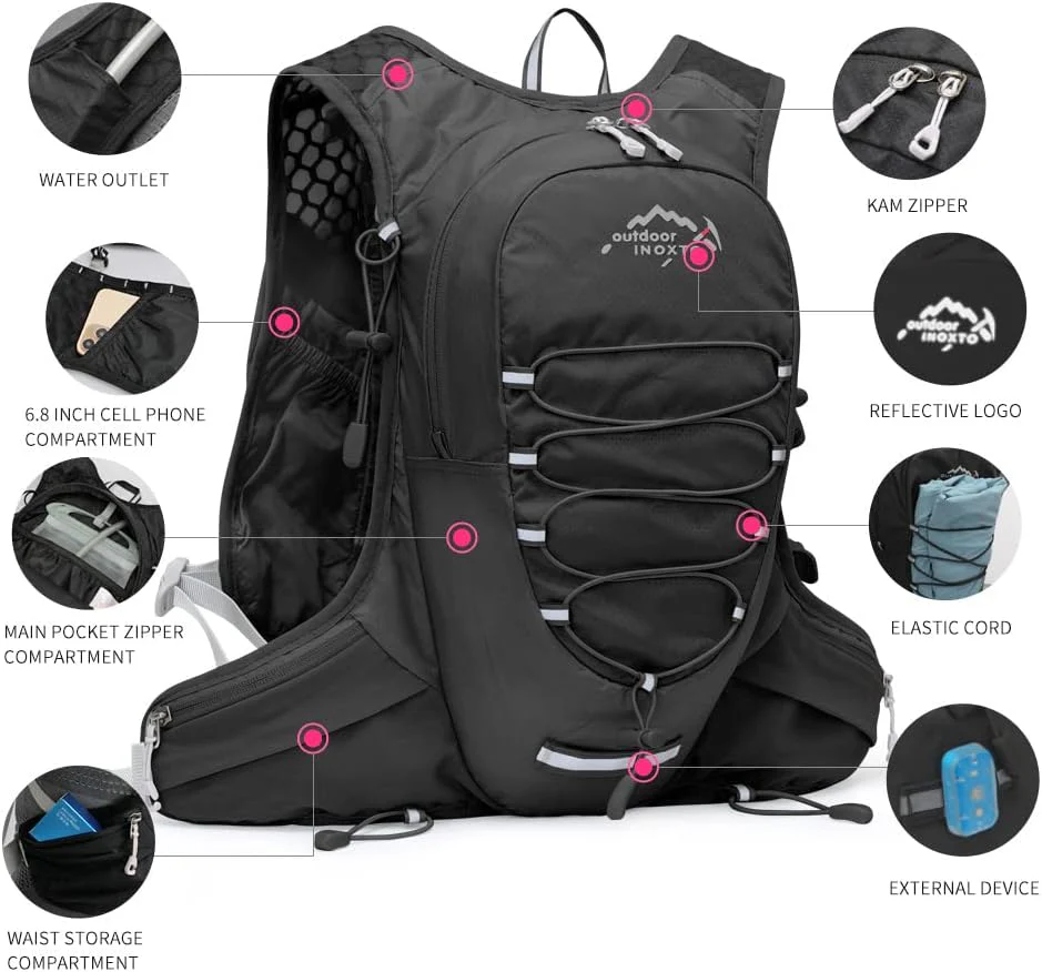INOXTO 10 Running Hydration Vest for Men Women Marathon Race - Image 19