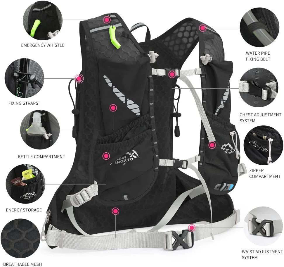 INOXTO 10 Running Hydration Vest for Men Women Marathon Race - Image 21
