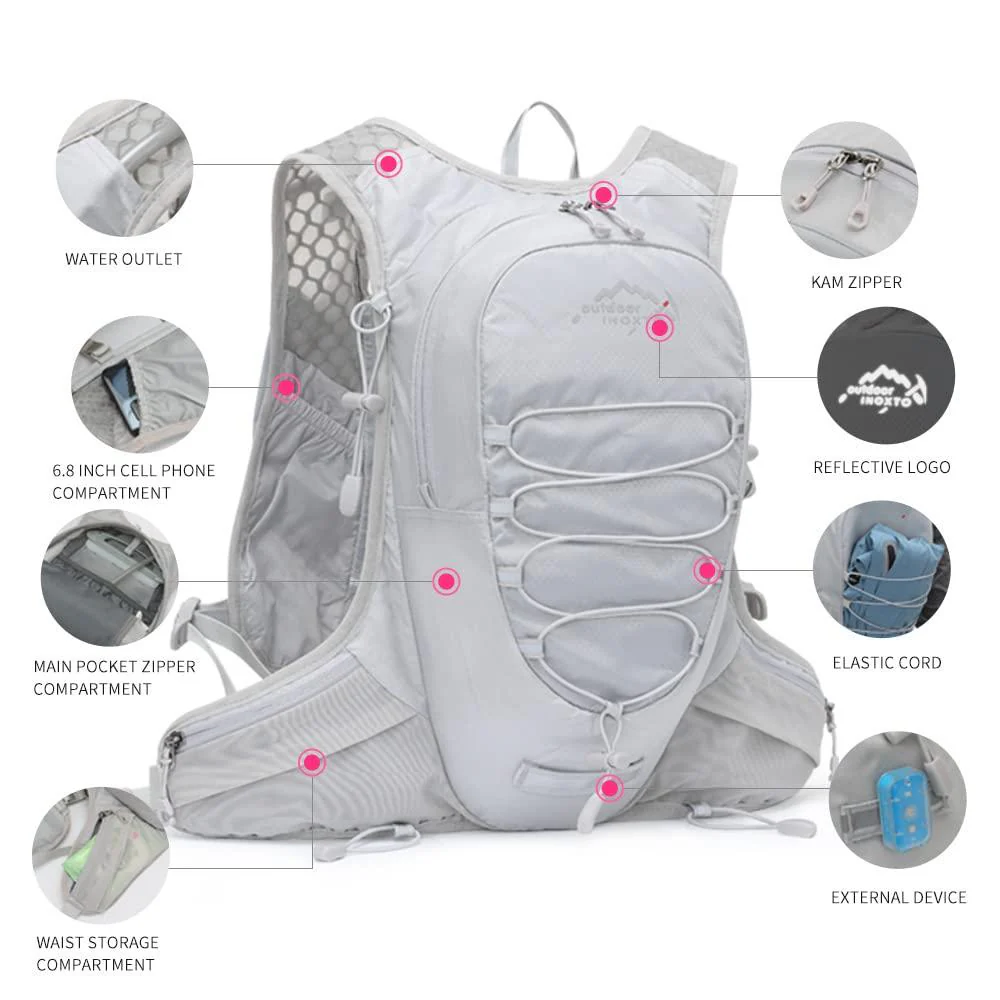 INOXTO 10 Running Hydration Vest for Men Women Marathon Race - Image 5