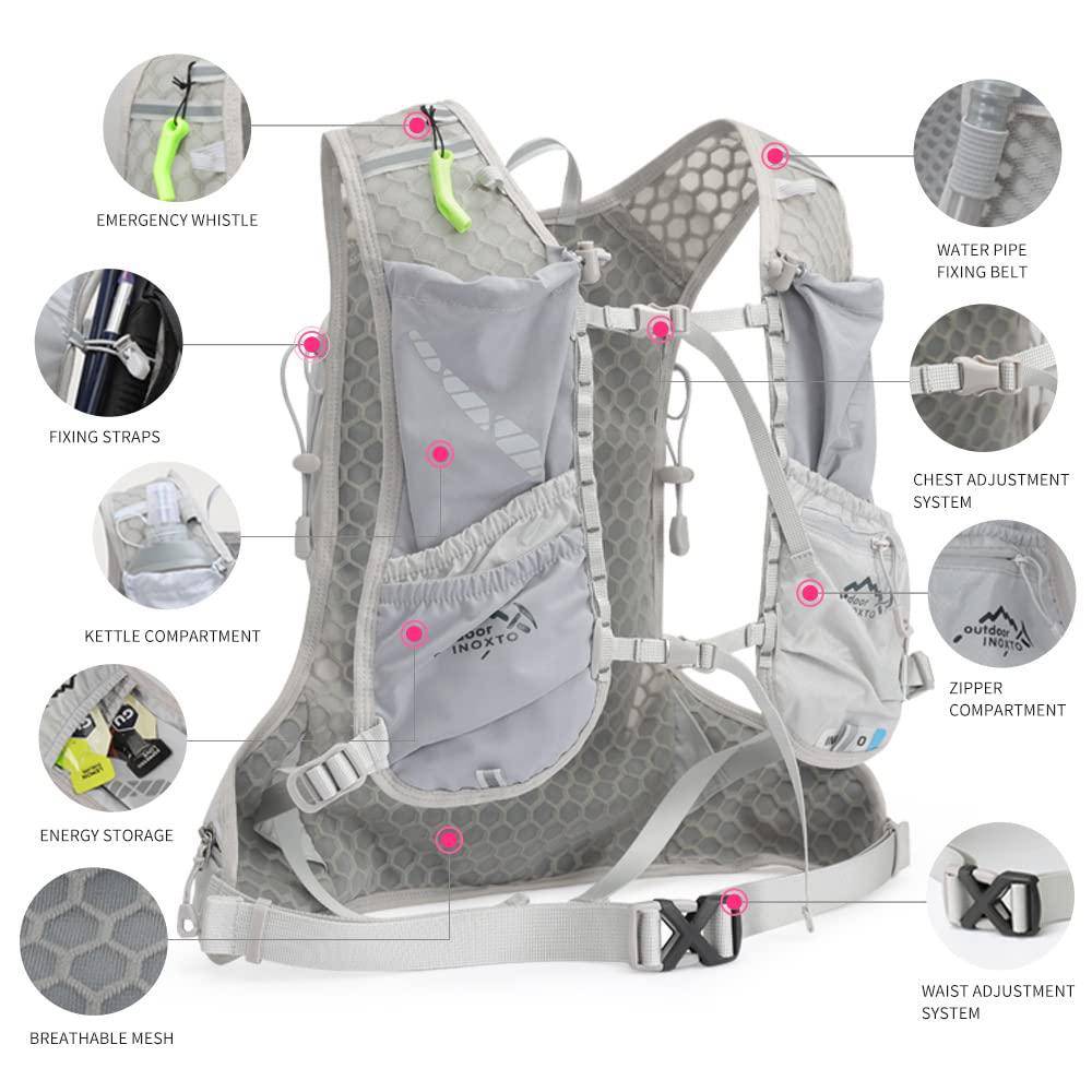 INOXTO 10 Running Hydration Vest for Men Women Marathon Race - Image 6