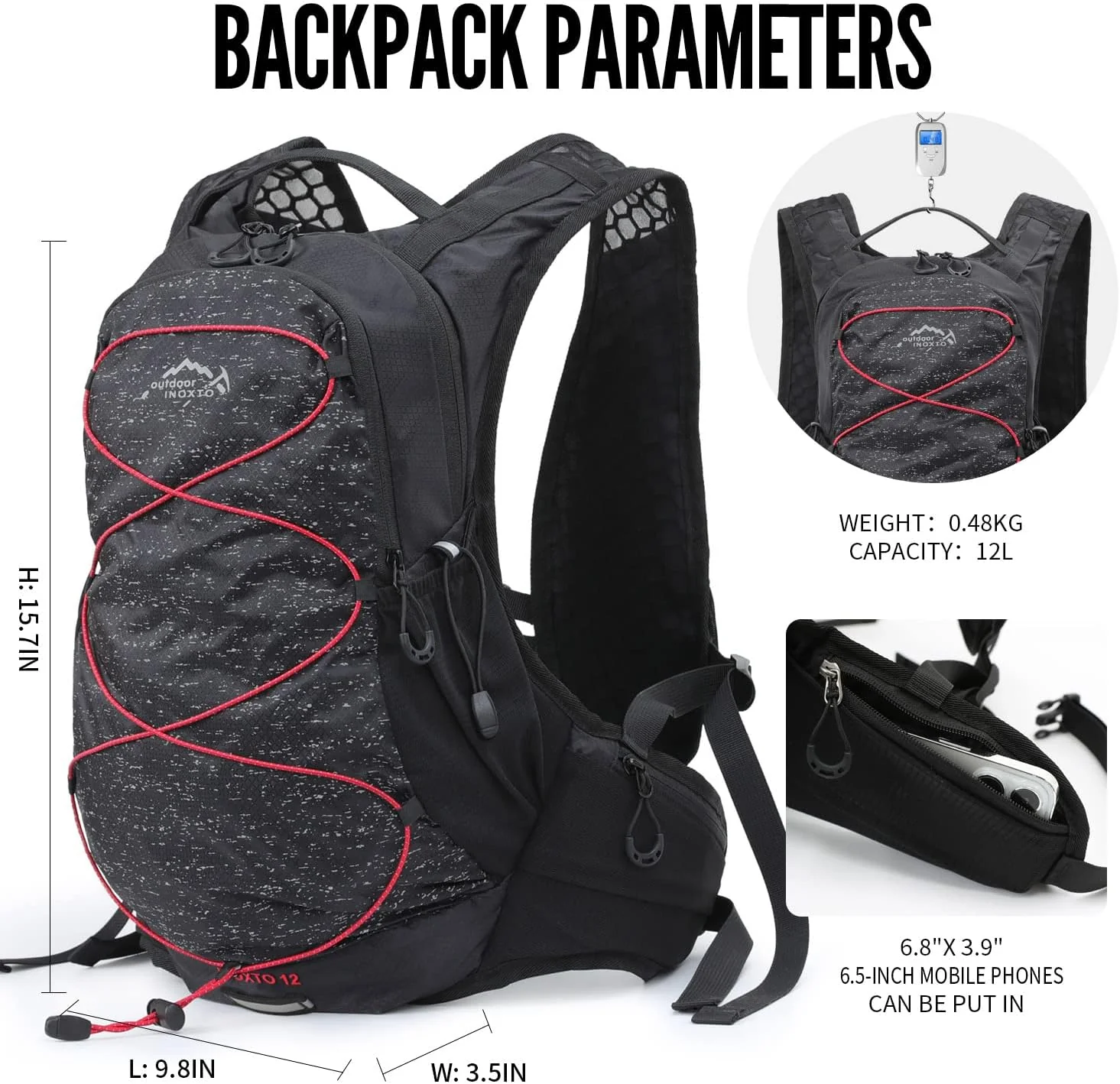 INOXTO 12 Hydration Cycling Backpack Set - Image 3