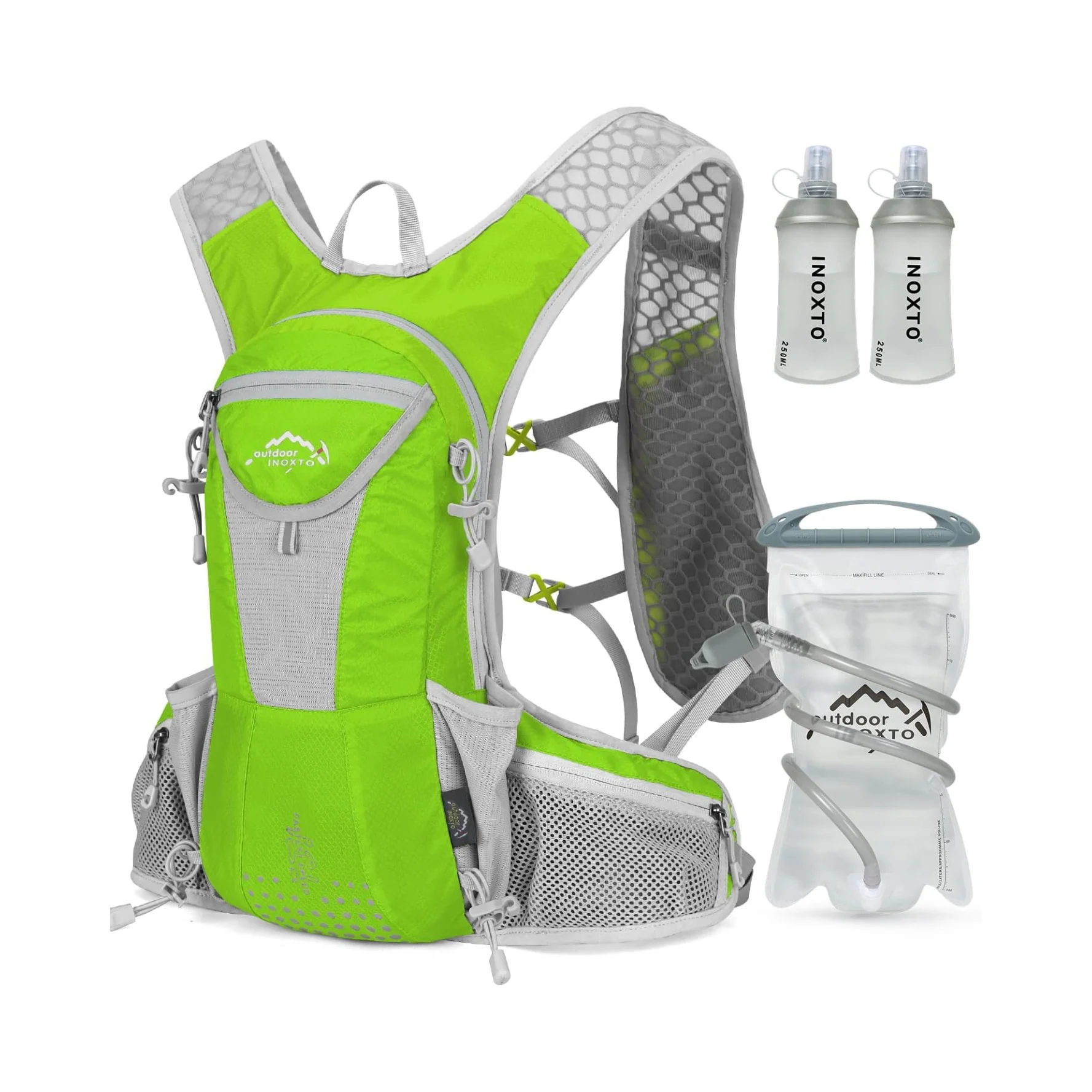 INOXTO 12 Hydration Pack Backpack for Outdoor Trail Marathon Race Set - Image 10