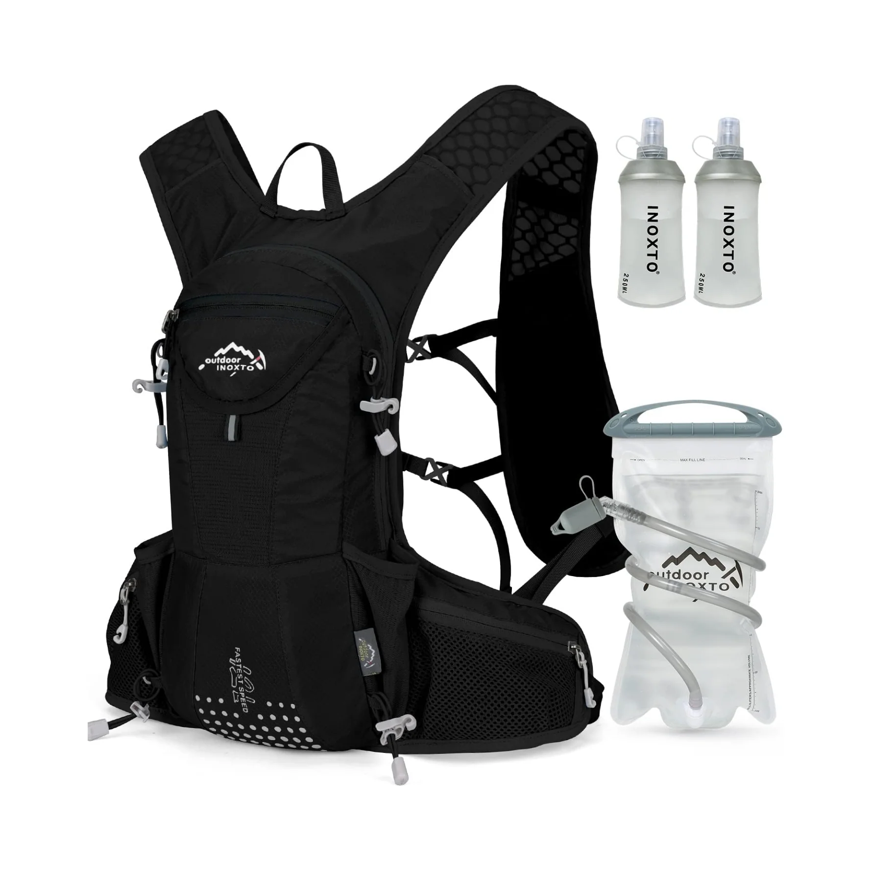INOXTO 12 Hydration Pack Backpack for Outdoor Trail Marathon Race Set - Image 11