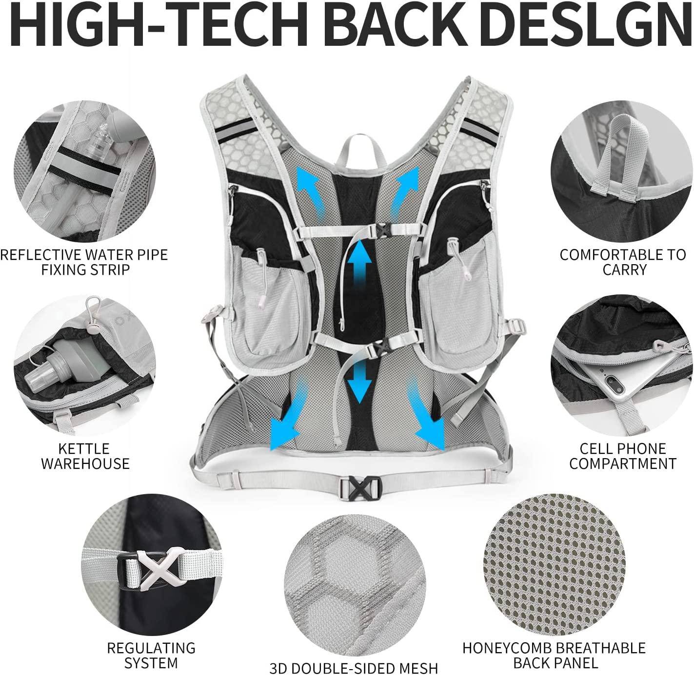 INOXTO 12 Hydration Pack Backpack for Outdoor Trail Marathon Race Set - Image 4