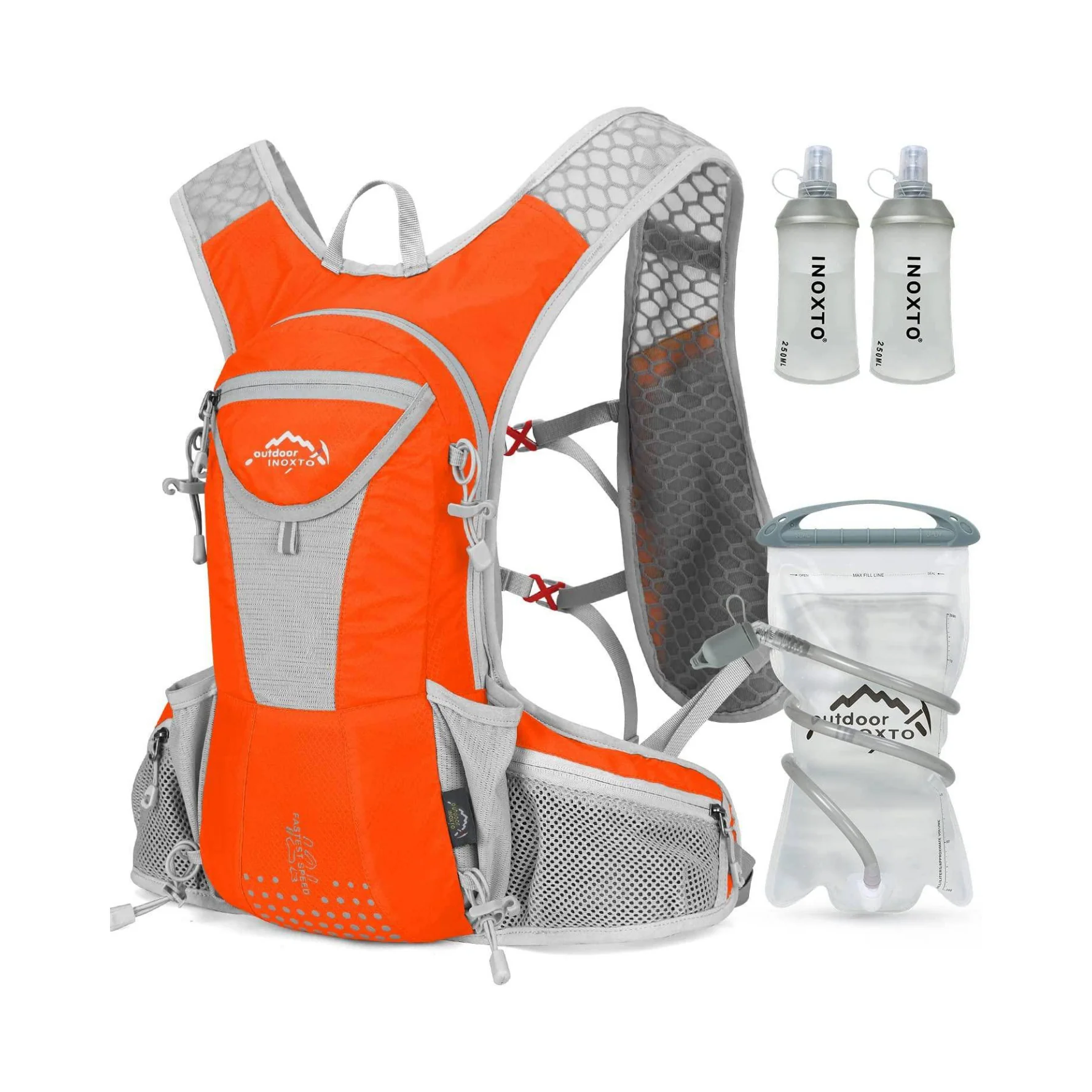 INOXTO 12 Hydration Pack Backpack for Outdoor Trail Marathon Race Set - Image 7