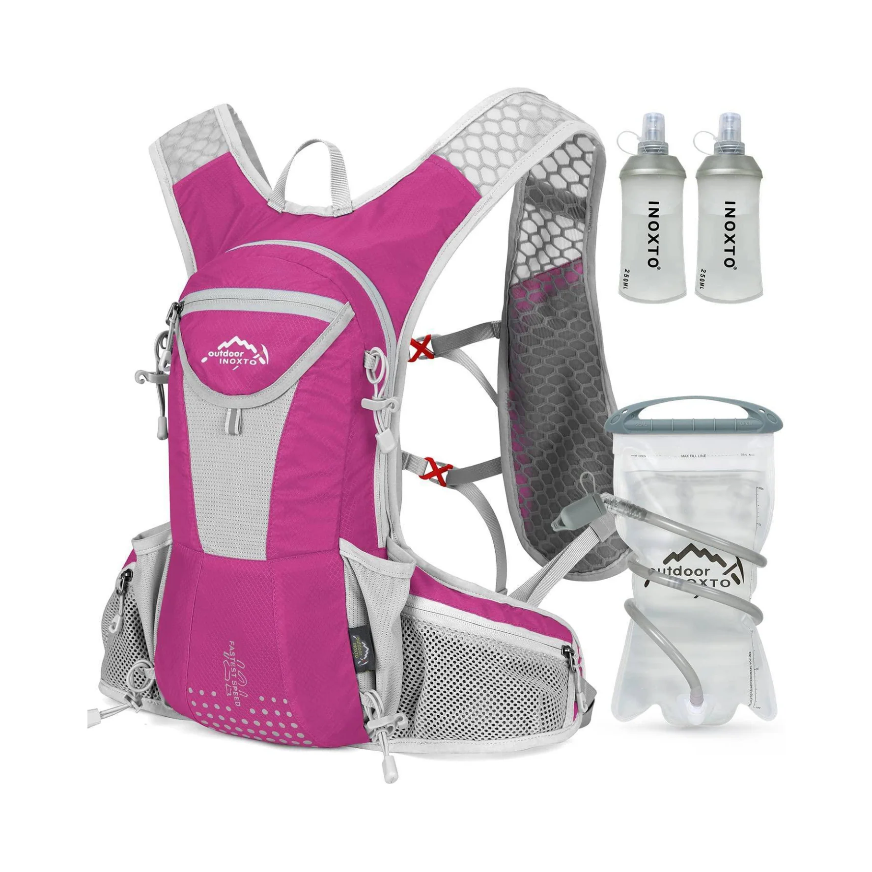 INOXTO 12 Hydration Pack Backpack for Outdoor Trail Marathon Race Set - Image 8