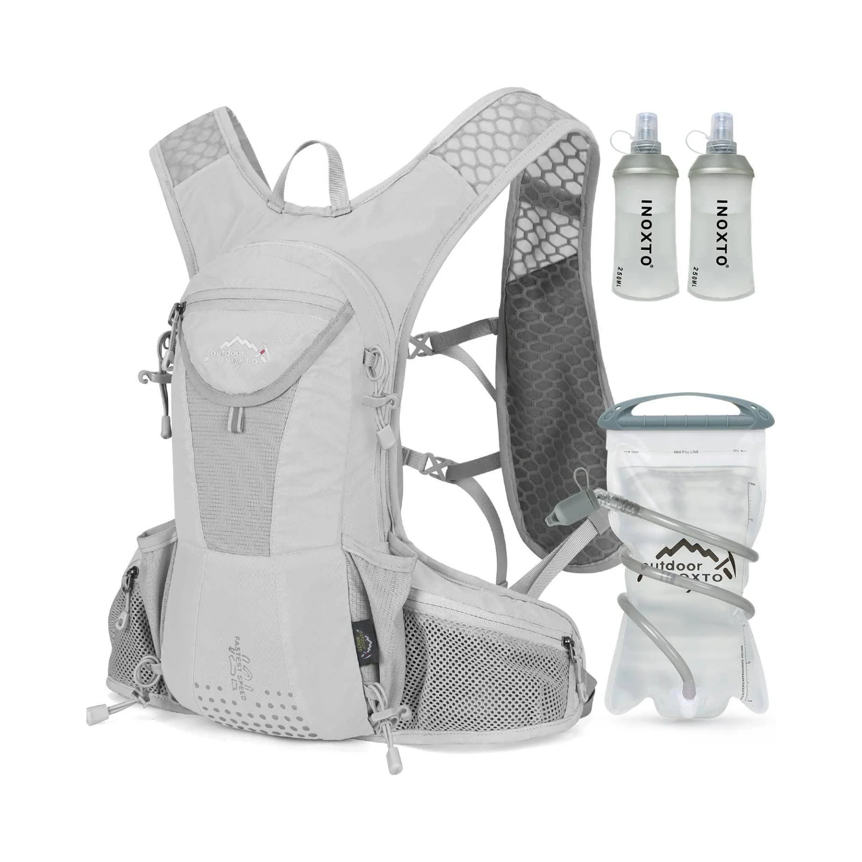 INOXTO 12 Hydration Pack Backpack for Outdoor Trail Marathon Race Set - Image 9