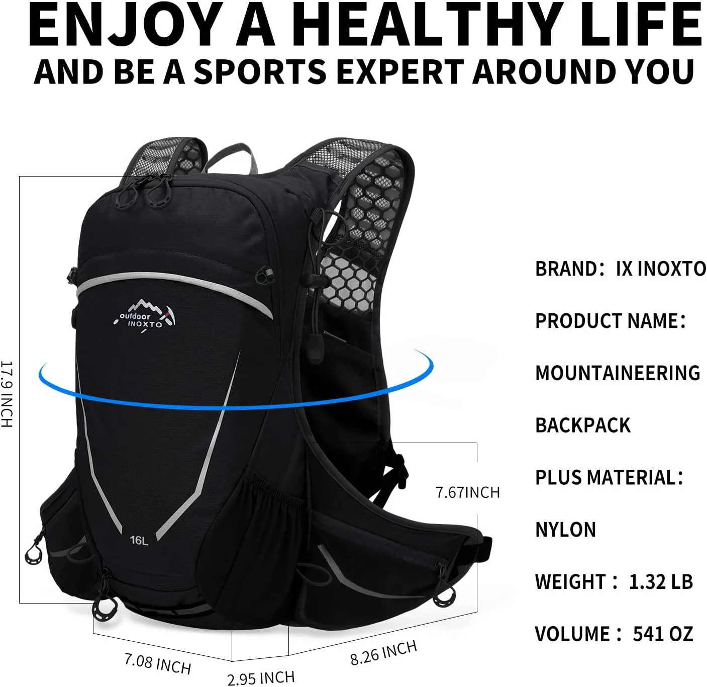 INOXTO 16 Hydration Backpack Lightweight Pack - Image 11
