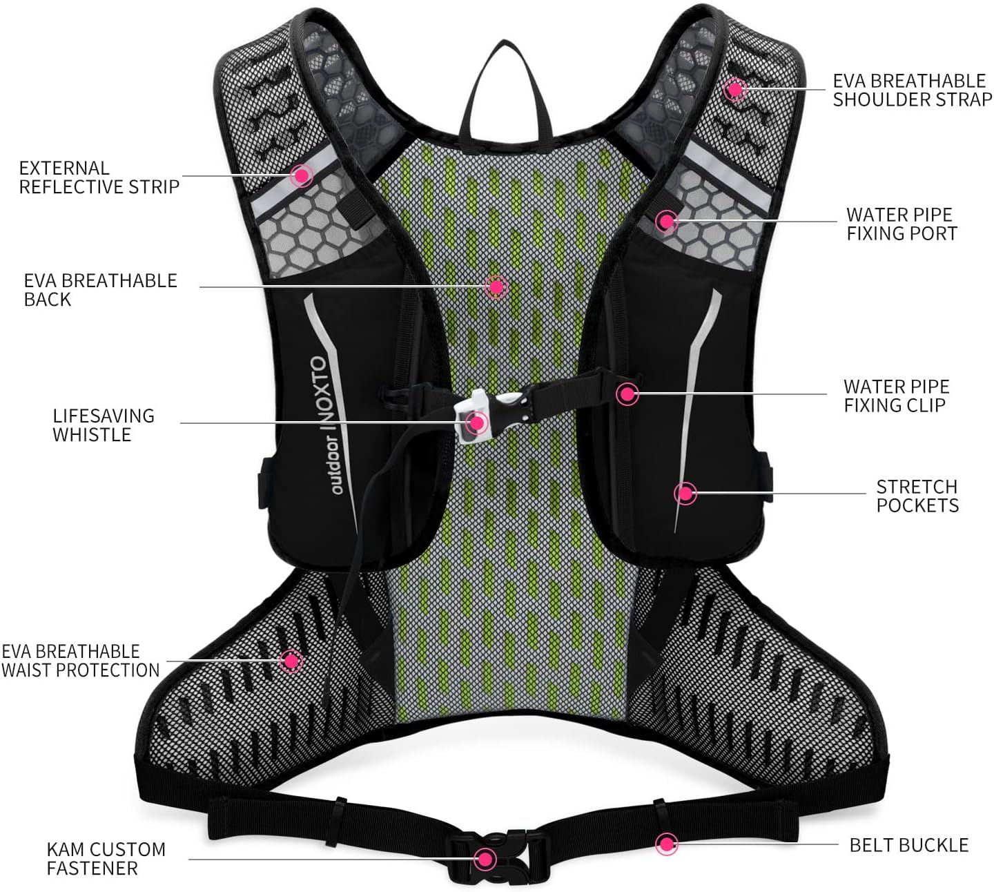 INOXTO 16 Hydration Backpack Lightweight Pack - Image 13