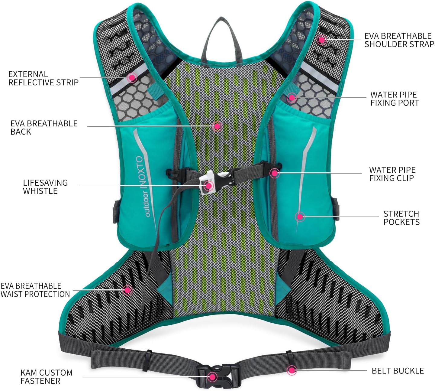 INOXTO 16 Hydration Backpack Lightweight Pack - Image 15