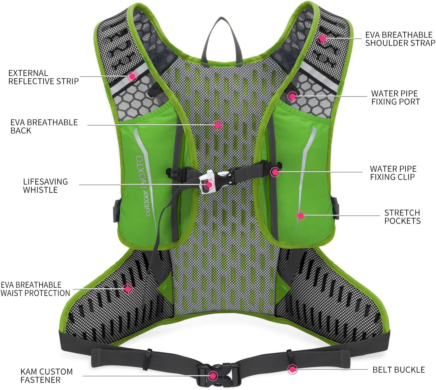INOXTO 16 Hydration Backpack Lightweight Pack - Image 22