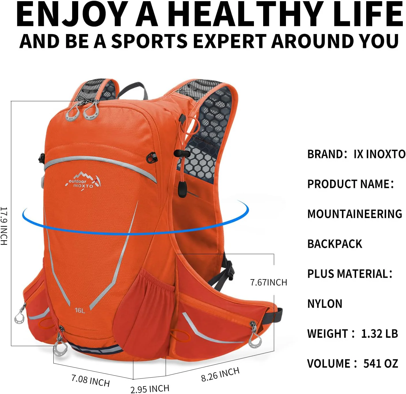 INOXTO 16 Hydration Backpack Lightweight Pack - Image 5
