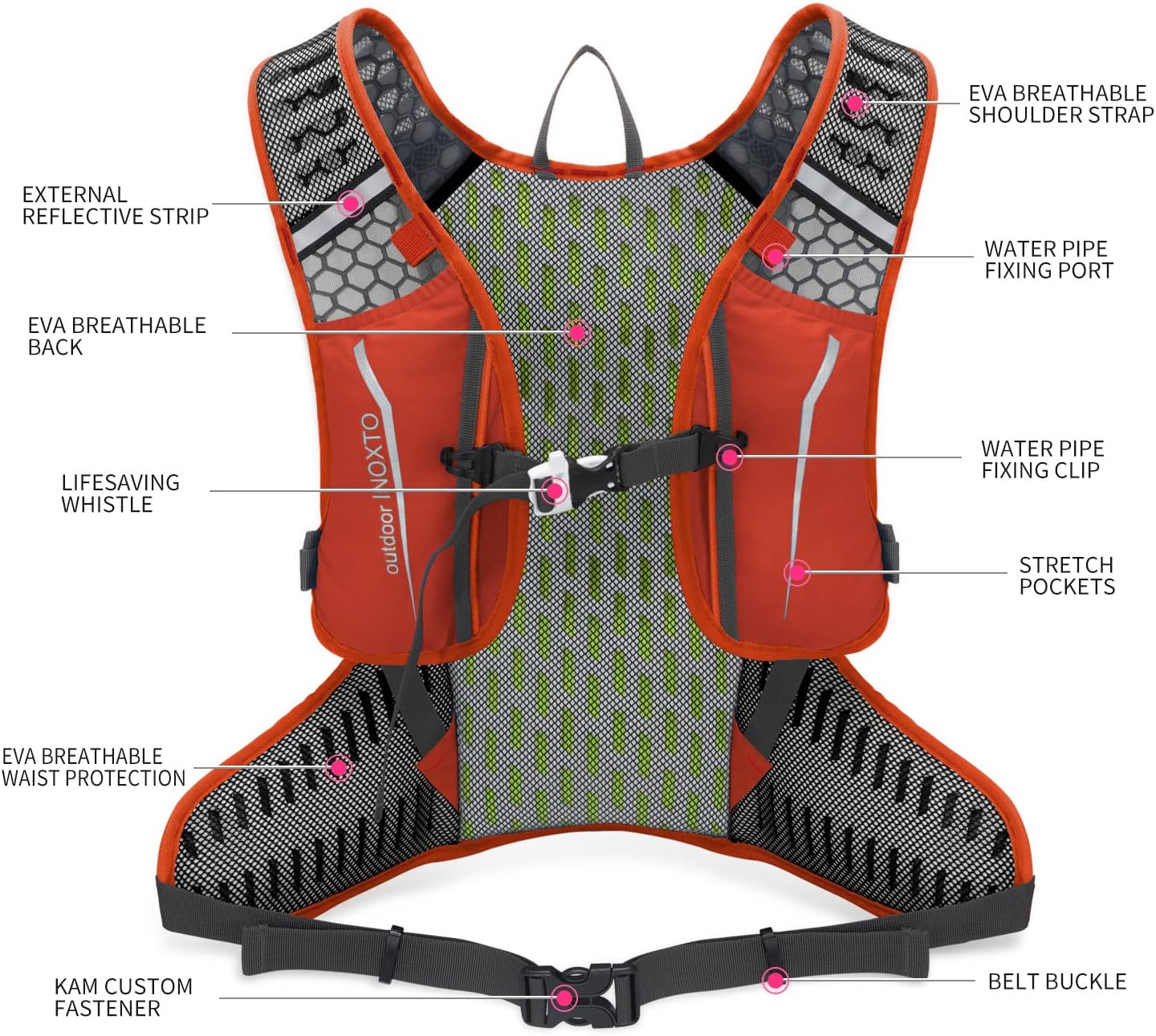 INOXTO 16 Hydration Backpack Lightweight Pack - Image 6
