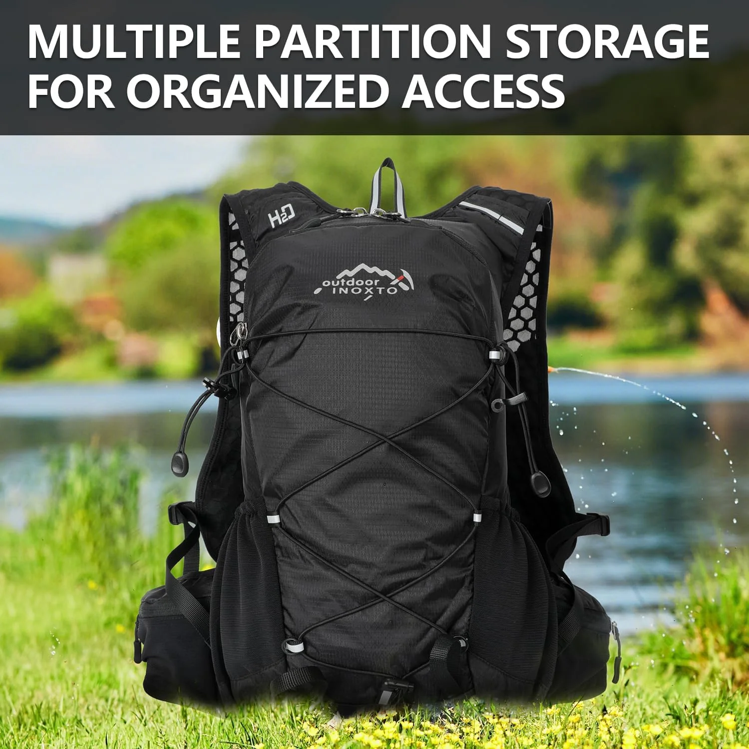 INOXTO 18L Hydration Backpack for Women Men with 2L Water Bladder - Image 15