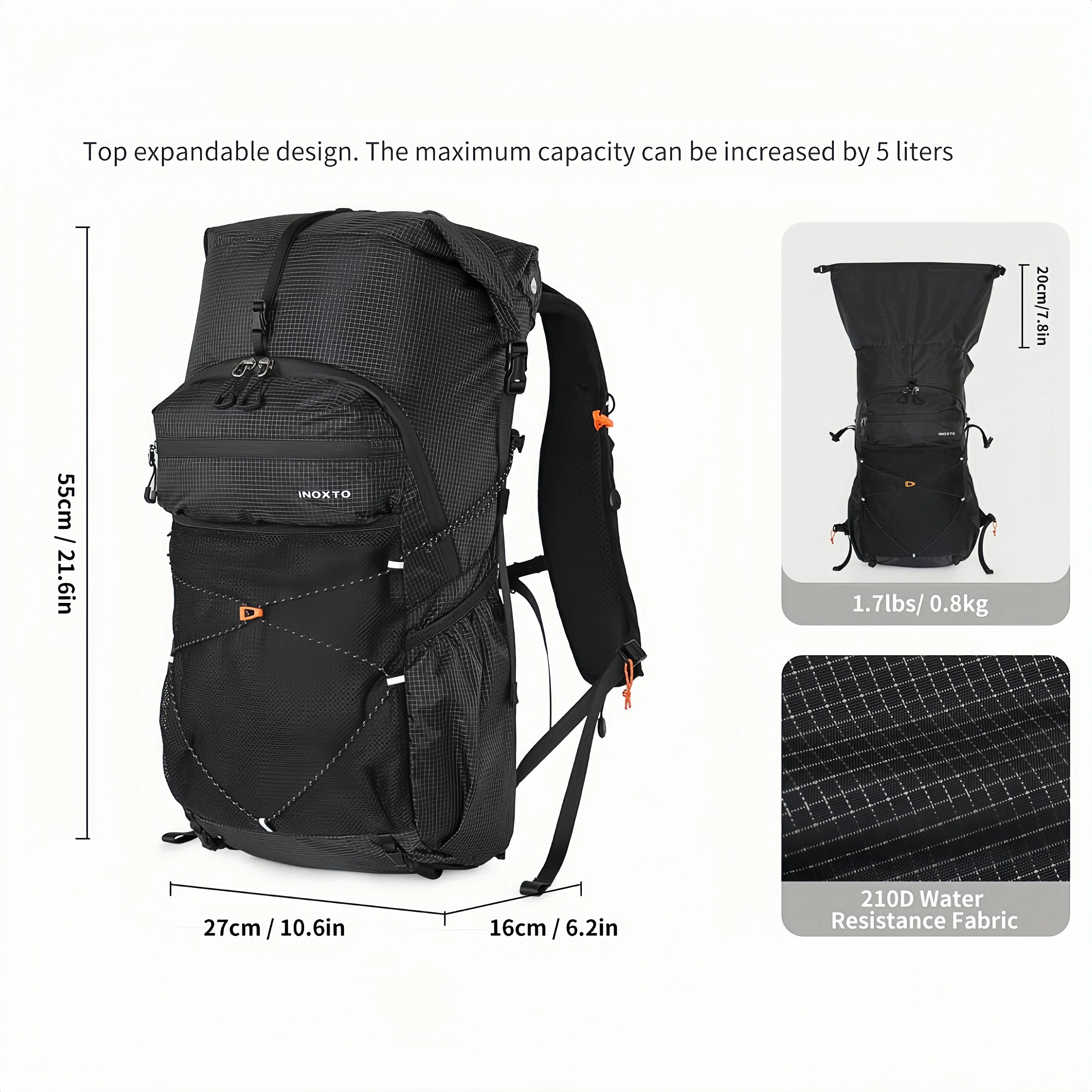 INOXTO Tellus 30 - Lightweight Hiking & Daypack - Image 6