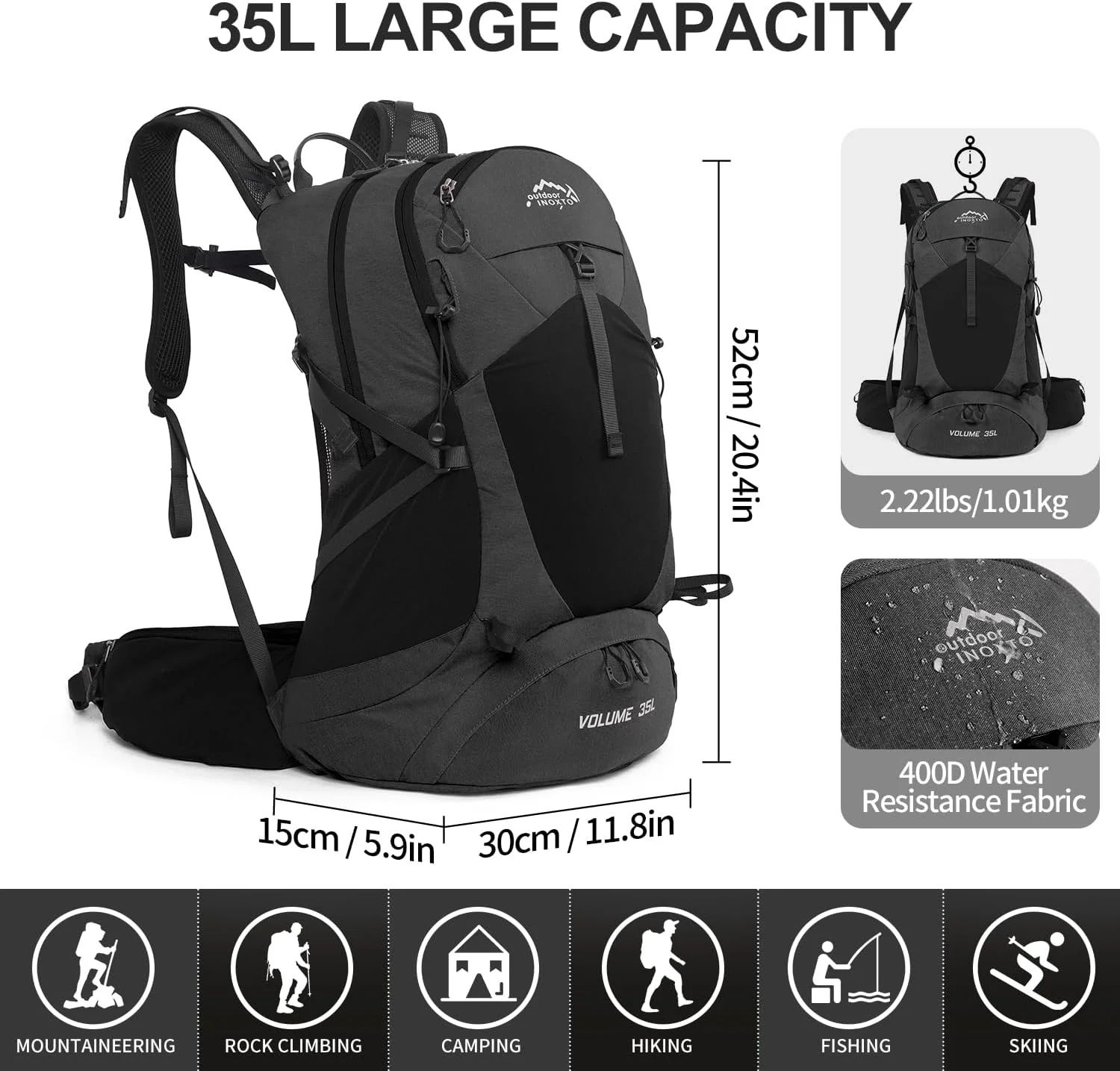 INOXTO 26L Mountaineering Backpack-Core - Image 24