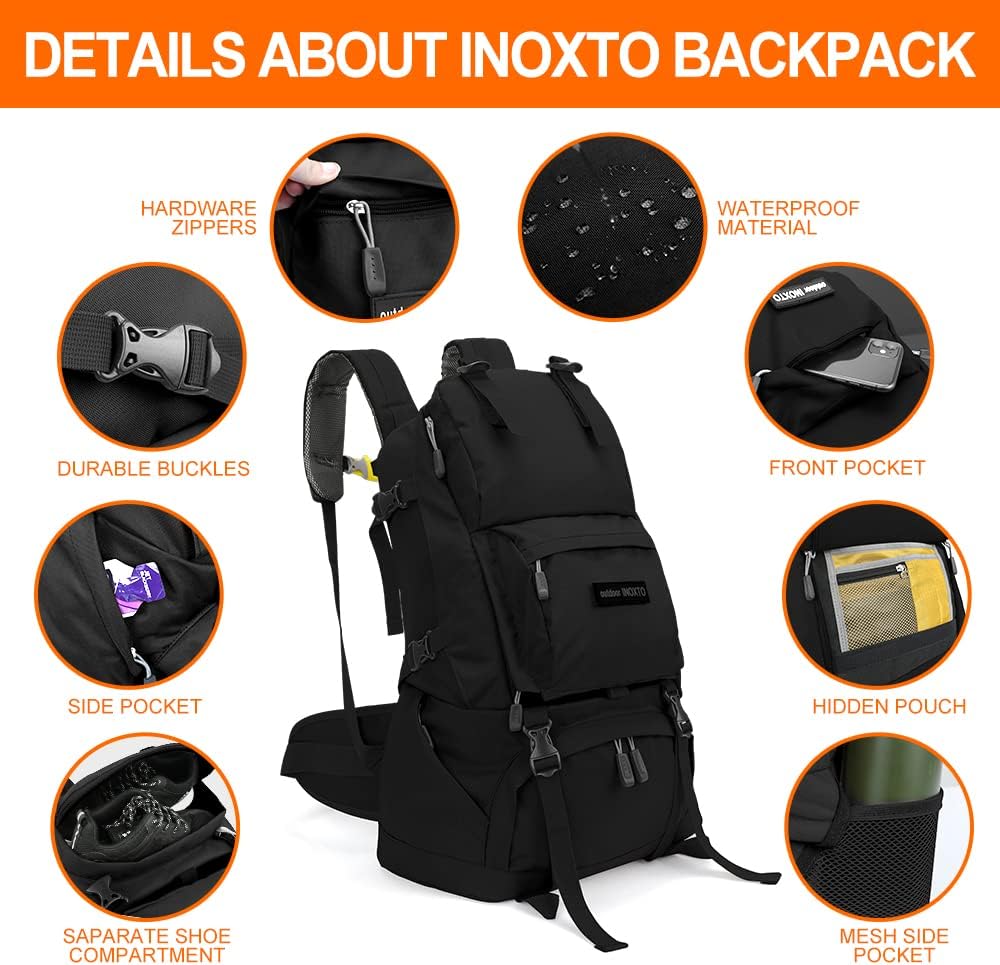 INOXTO 40 Hiking Backpack Camping Backpack - Image 9