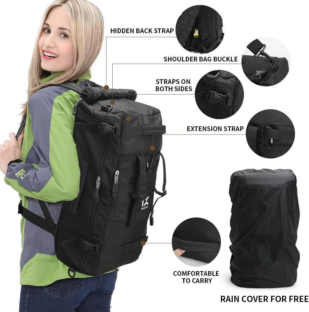 INOXTO 40L Hiking Backpack Lightweight Waterproof Backpack for Men Women - Image 7