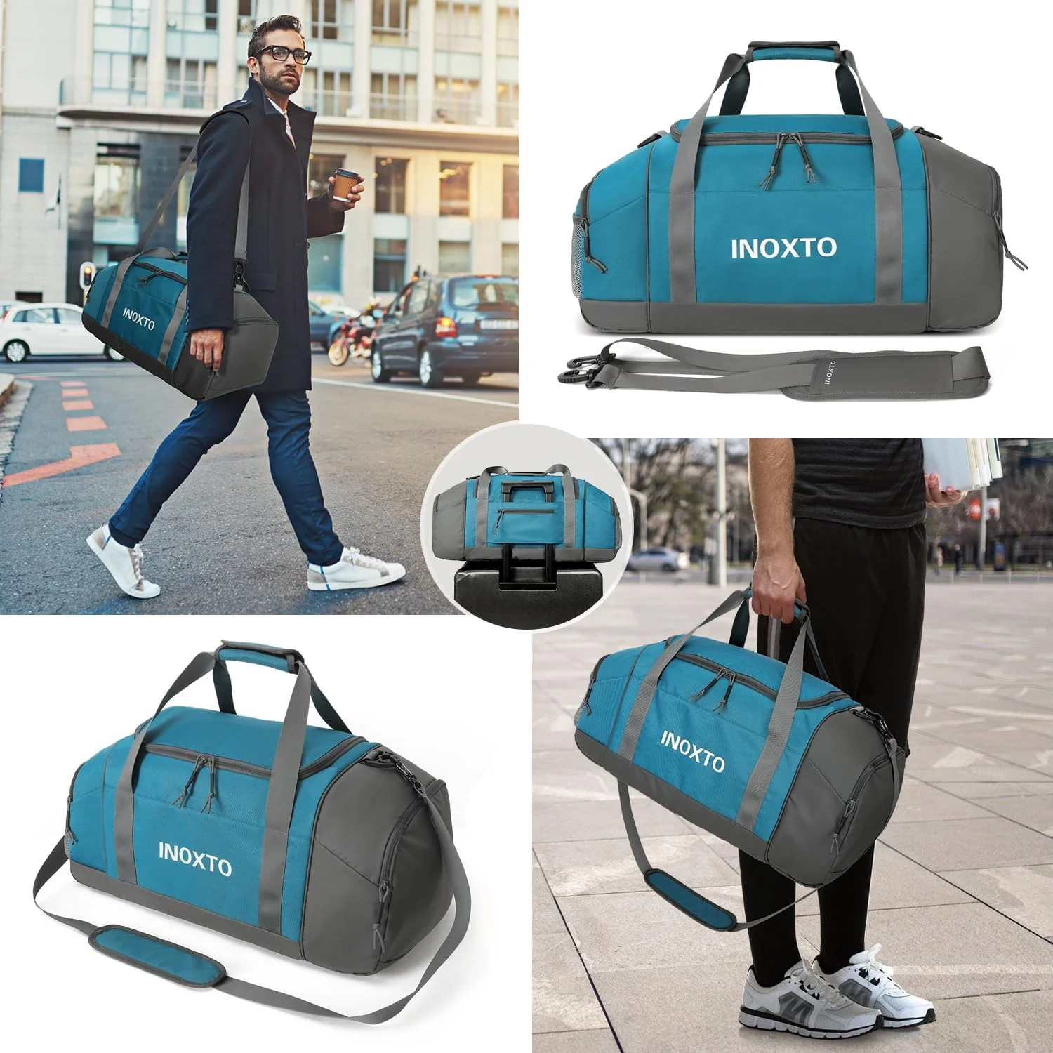 INOXTO 55L Sports Gym Bag Travel Duffel Bag - Image 12