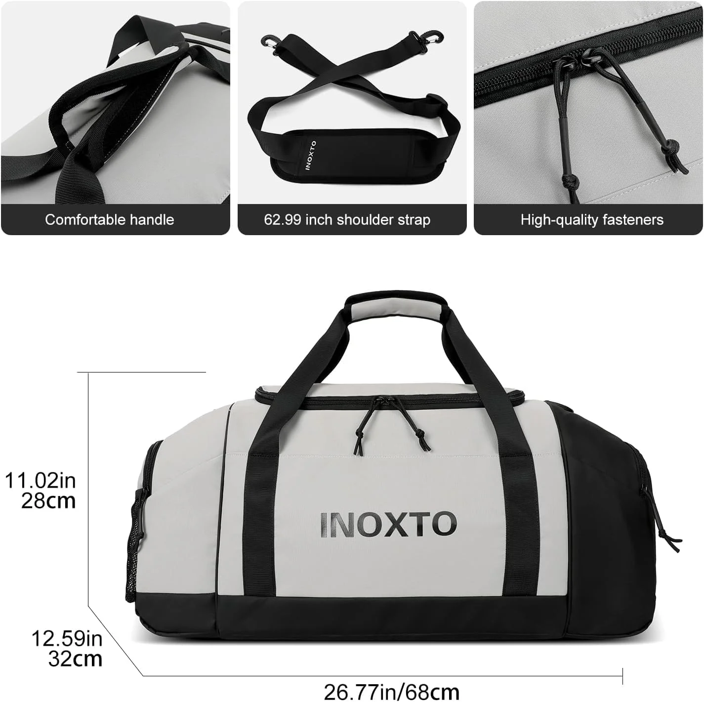 INOXTO 55L Sports Gym Bag Travel Duffel Bag - Image 4