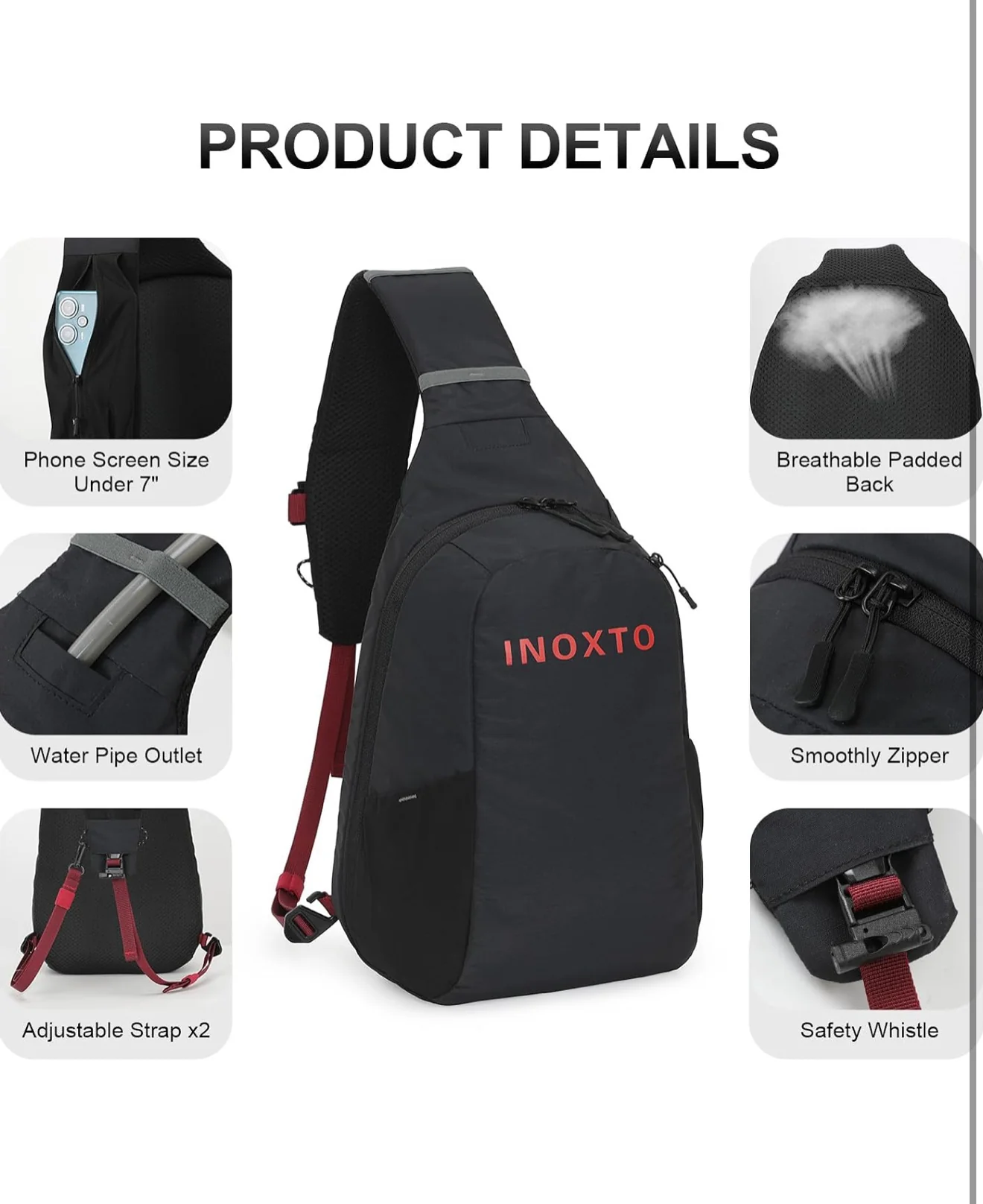INOXTO Crossbody Sling Bag for Men Women - Image 5