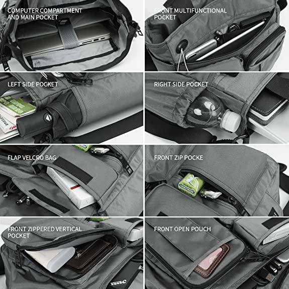 INOXTO Mens Messenger Bag Laptop Shoulder Bag - Image 6