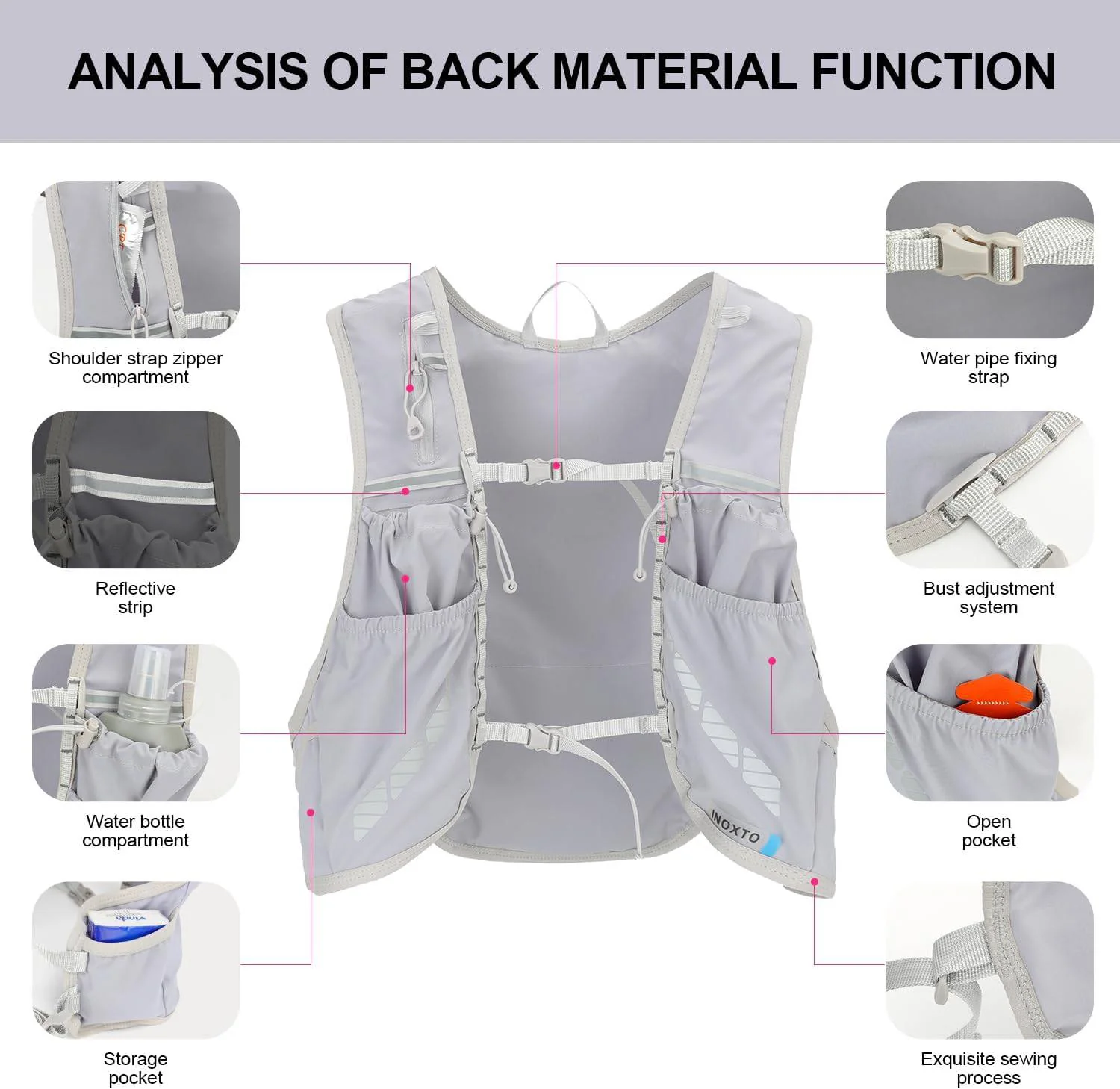 INOXTO Running Hydration Vest Set - Image 7
