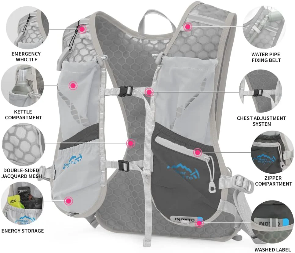 INOXTO  Running Hydration Vest for Men Women - Image 24