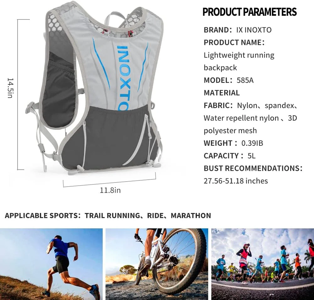 INOXTO  Running Hydration Vest for Men Women - Image 27