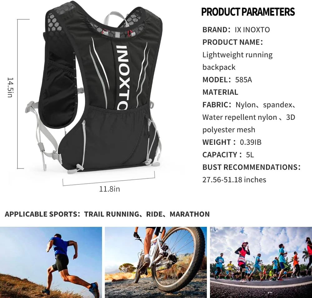 INOXTO  Running Hydration Vest for Men Women - Image 6