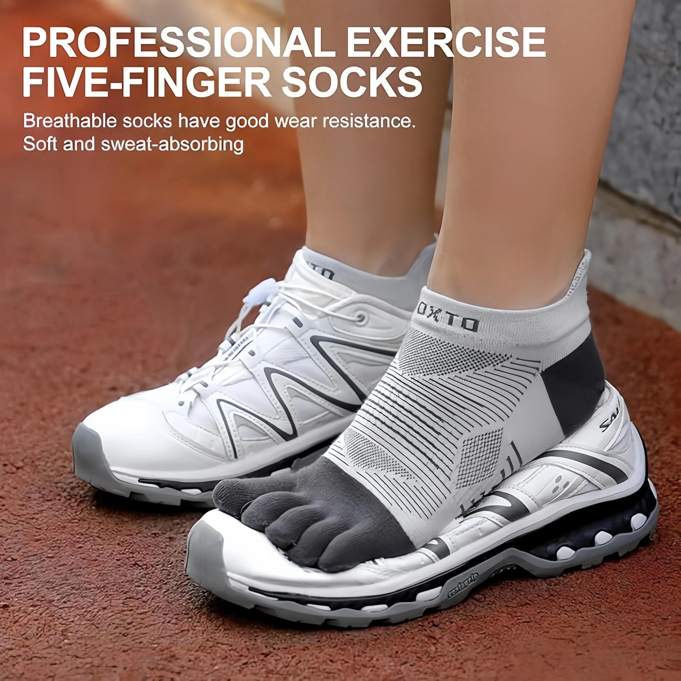 INOXTO Running Toe Socks-4 Pairs COOLMAX® - Image 8