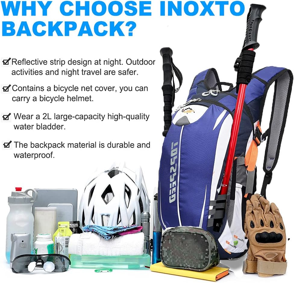 INOXTO Topspeed 18 Hydration  Backpack for Outdoor Trail Marathon Race Cycling Camping - Image 11