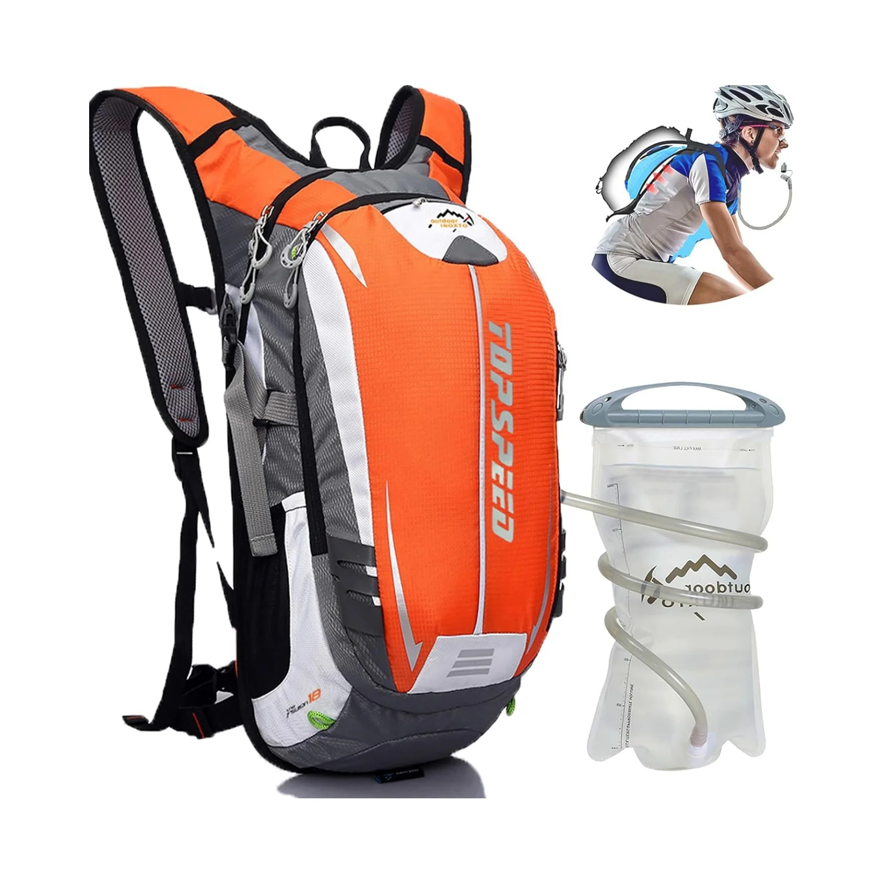 INOXTO Topspeed 18 Hydration  Backpack for Outdoor Trail Marathon Race Cycling Camping - Image 19