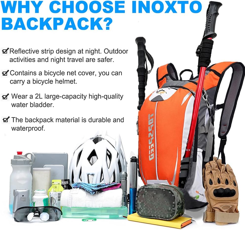 INOXTO Topspeed 18 Hydration  Backpack for Outdoor Trail Marathon Race Cycling Camping - Image 22