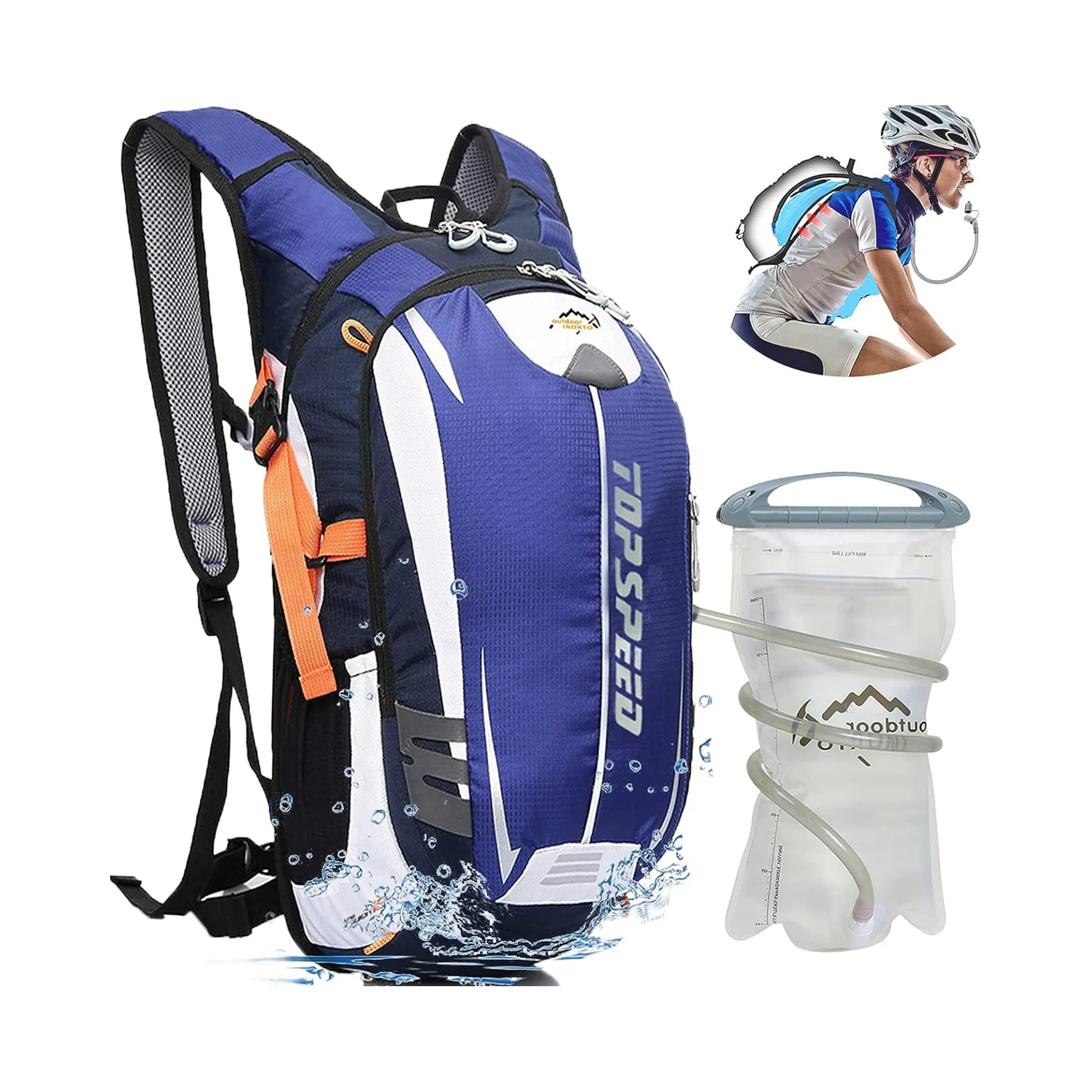 INOXTO Topspeed 18 Hydration  Backpack for Outdoor Trail Marathon Race Cycling Camping - Image 8
