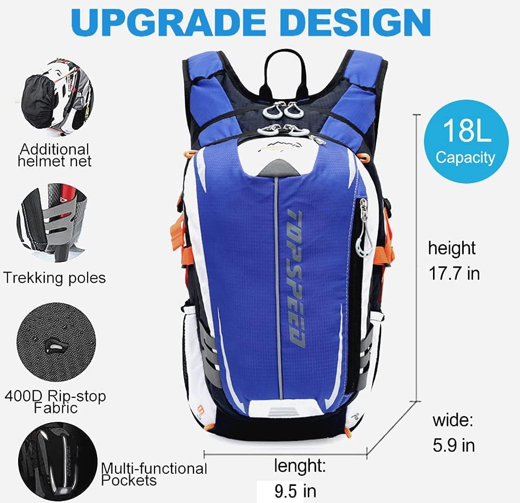 INOXTO Topspeed 18 Hydration  Backpack for Outdoor Trail Marathon Race Cycling Camping - Image 9