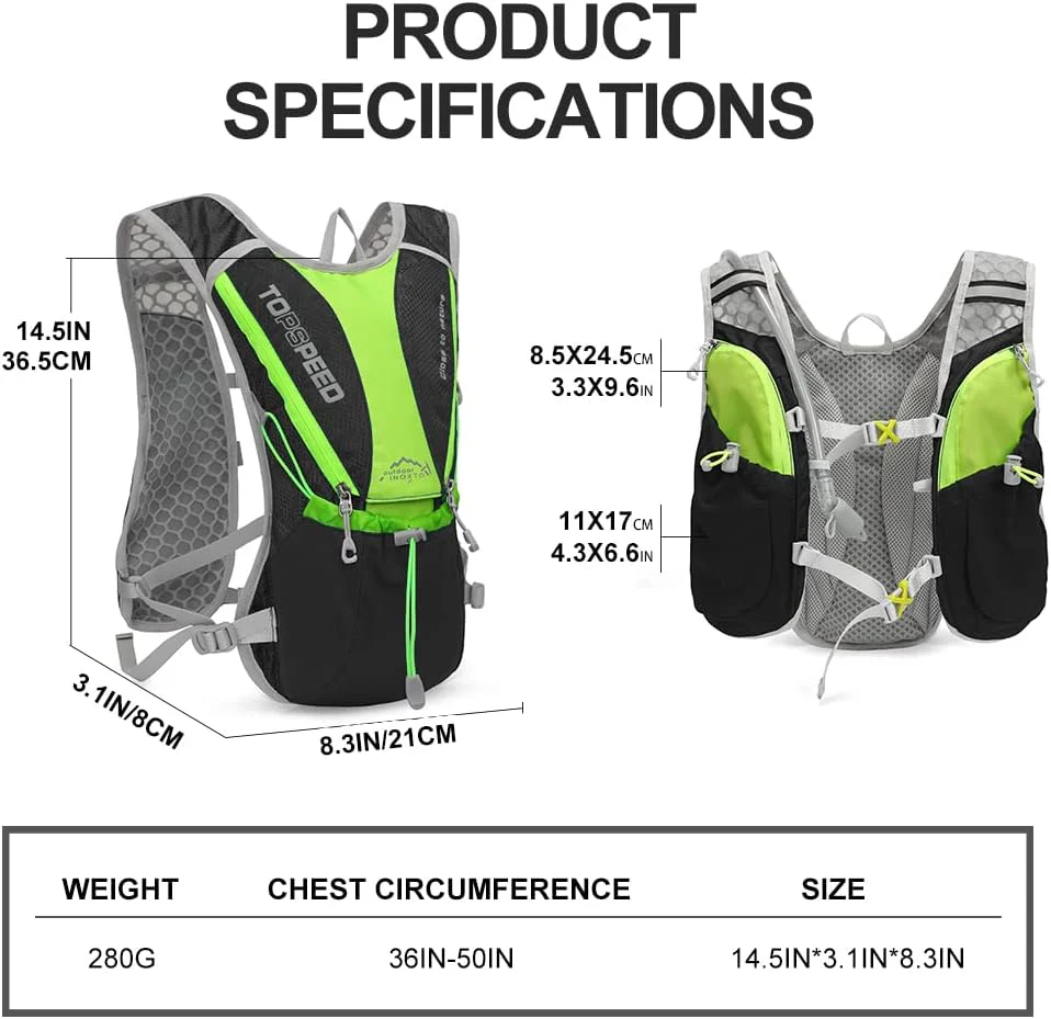 INOXTO Topspeed 8 Running Hydration Vest - Image 17