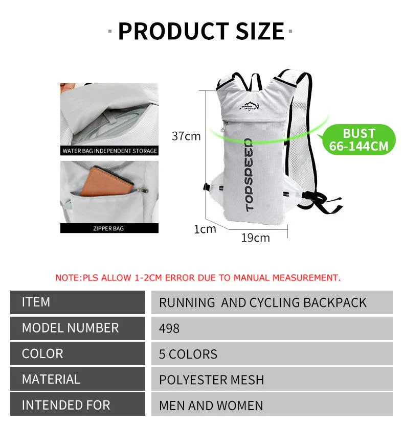 INOXTO Topspeed 8 Running Hydration Vest Backpack - Image 12