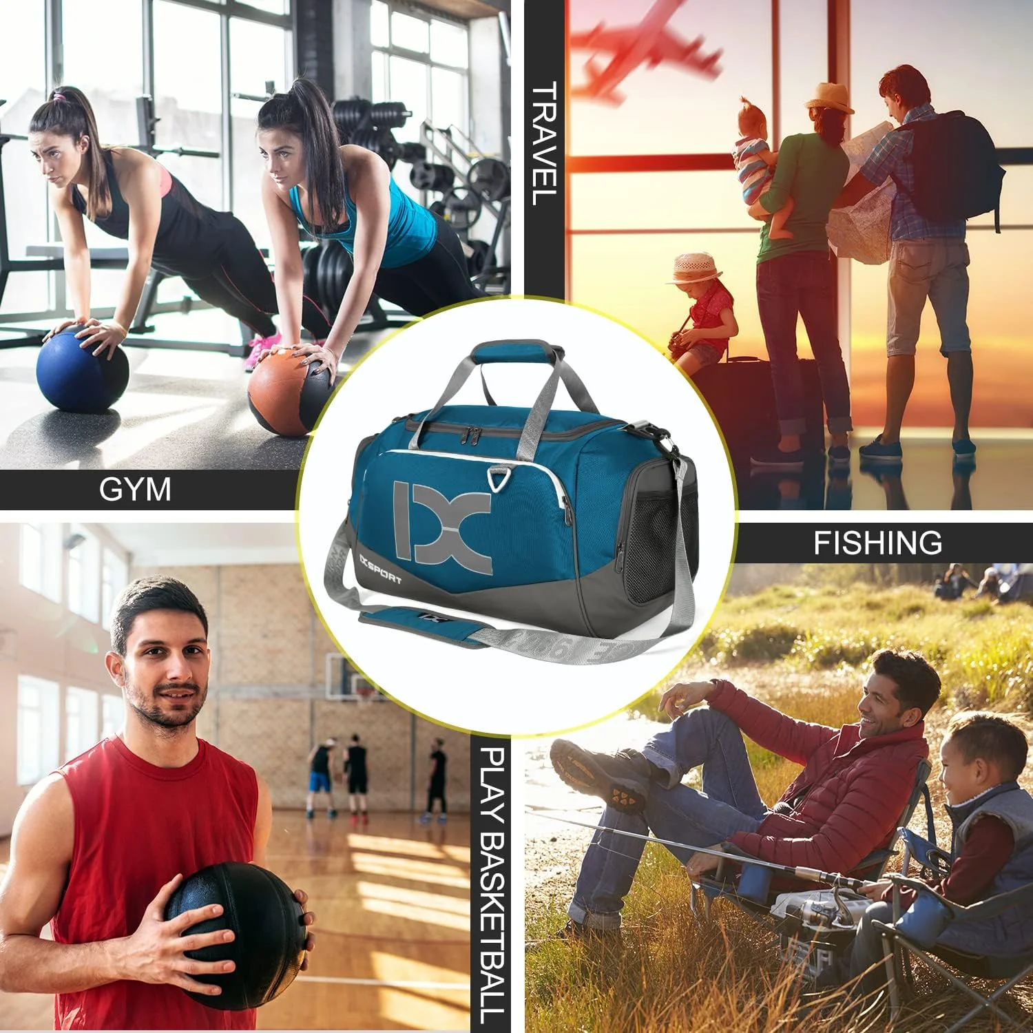 INOXTO Travel Duffel Bag, Sport Gym Bag - Image 18