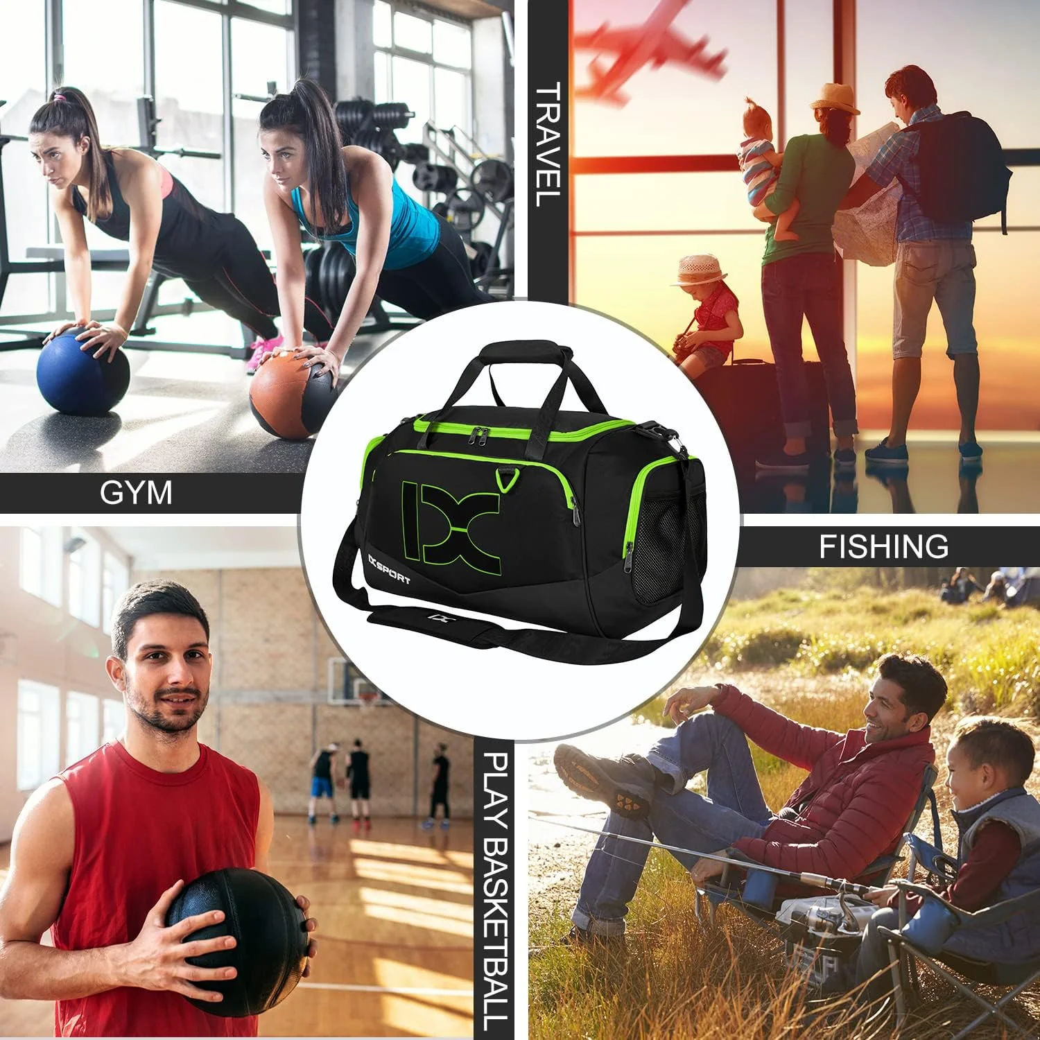 INOXTO Travel Duffel Bag, Sport Gym Bag - Image 23