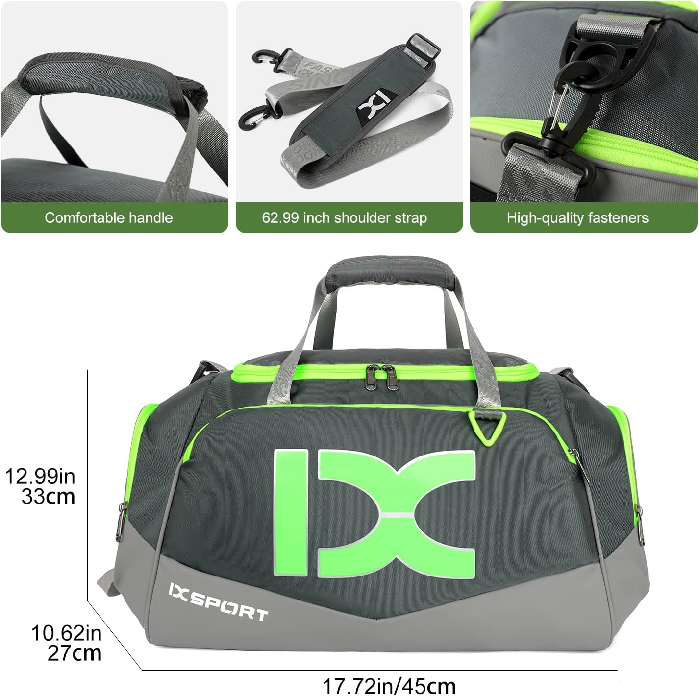 INOXTO Travel Duffel Bag, Sport Gym Bag - Image 9