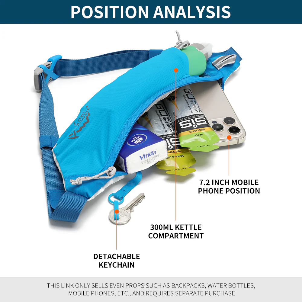 INOXTO Waist Bag 7.2 Inch Sports Phone Bag  Waterproof-Unisex - Image 5