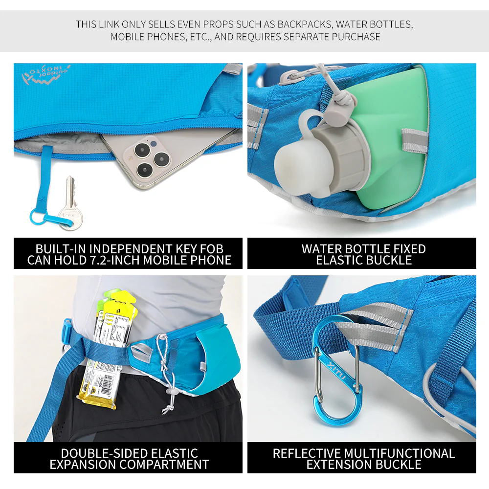 INOXTO Waist Bag 7.2 Inch Sports Phone Bag  Waterproof-Unisex - Image 9