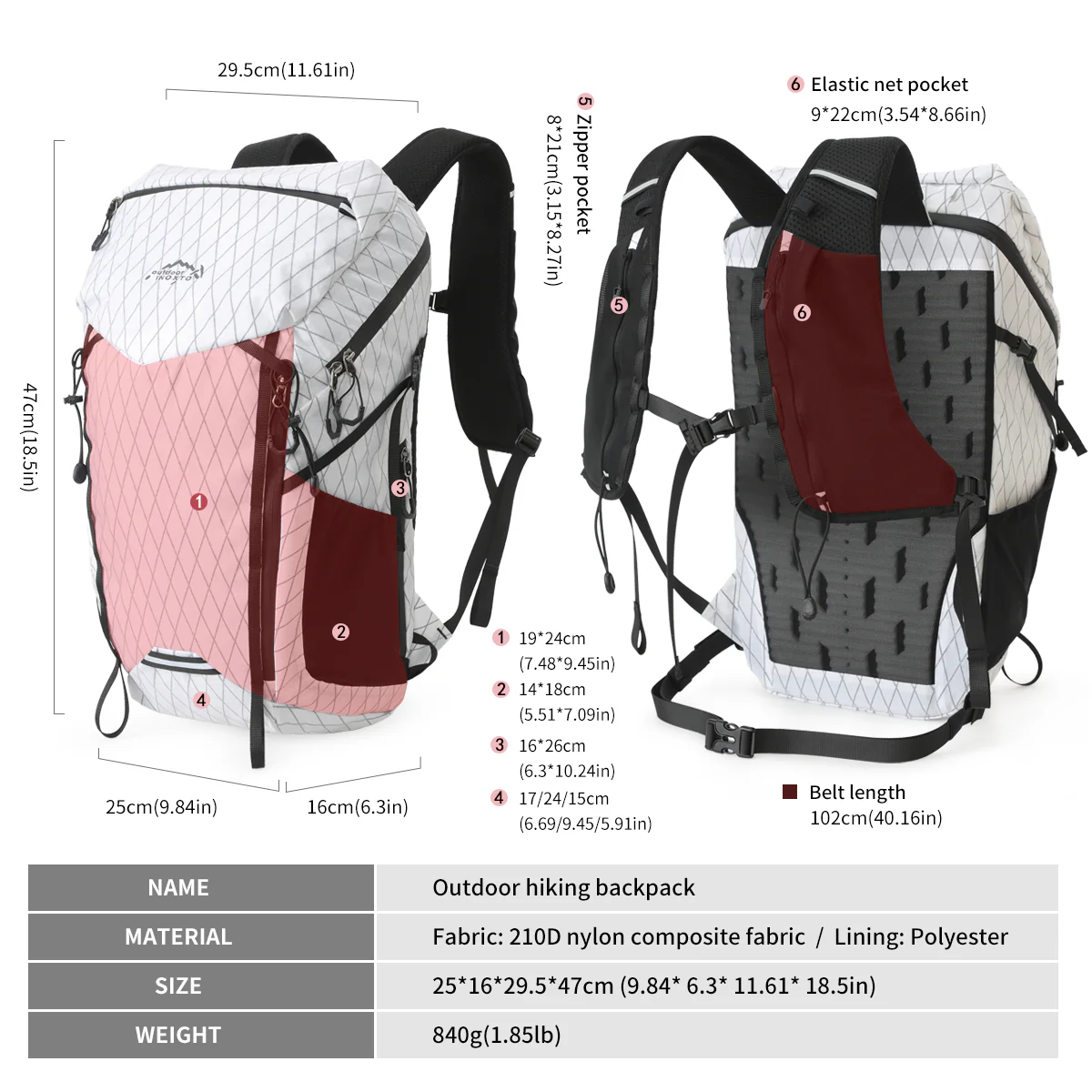 INOXTO Wilderness 22L Backpack - Image 3